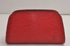 Authentic Louis Vuitton Epi Dauphine Cosmetic Pouch Red M48447 LV Junk 0771K