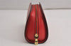 Authentic Louis Vuitton Epi Dauphine Cosmetic Pouch Red M48447 LV Junk 0771K