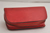 Authentic Louis Vuitton Epi Dauphine Cosmetic Pouch Red M48447 LV Junk 0771K