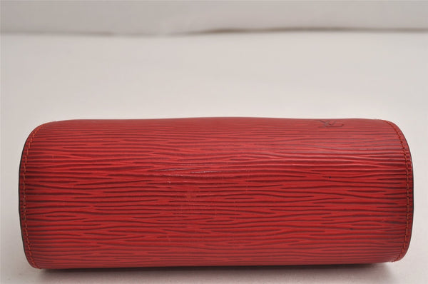 Authentic Louis Vuitton Epi Dauphine Cosmetic Pouch Red M48447 LV Junk 0771K