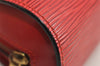 Authentic Louis Vuitton Epi Dauphine Cosmetic Pouch Red M48447 LV Junk 0771K