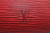 Authentic Louis Vuitton Epi Dauphine Cosmetic Pouch Red M48447 LV Junk 0771K