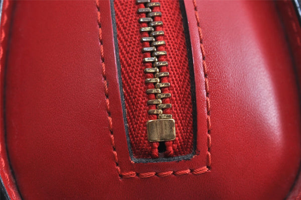 Authentic Louis Vuitton Epi Dauphine Cosmetic Pouch Red M48447 LV Junk 0771K