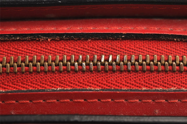 Authentic Louis Vuitton Epi Dauphine Cosmetic Pouch Red M48447 LV Junk 0771K