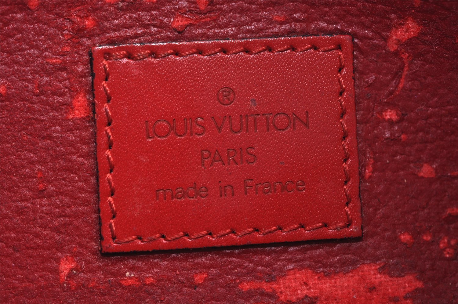 Authentic Louis Vuitton Epi Dauphine Cosmetic Pouch Red M48447 LV Junk 0771K