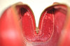 Authentic Louis Vuitton Epi Dauphine Cosmetic Pouch Red M48447 LV Junk 0771K