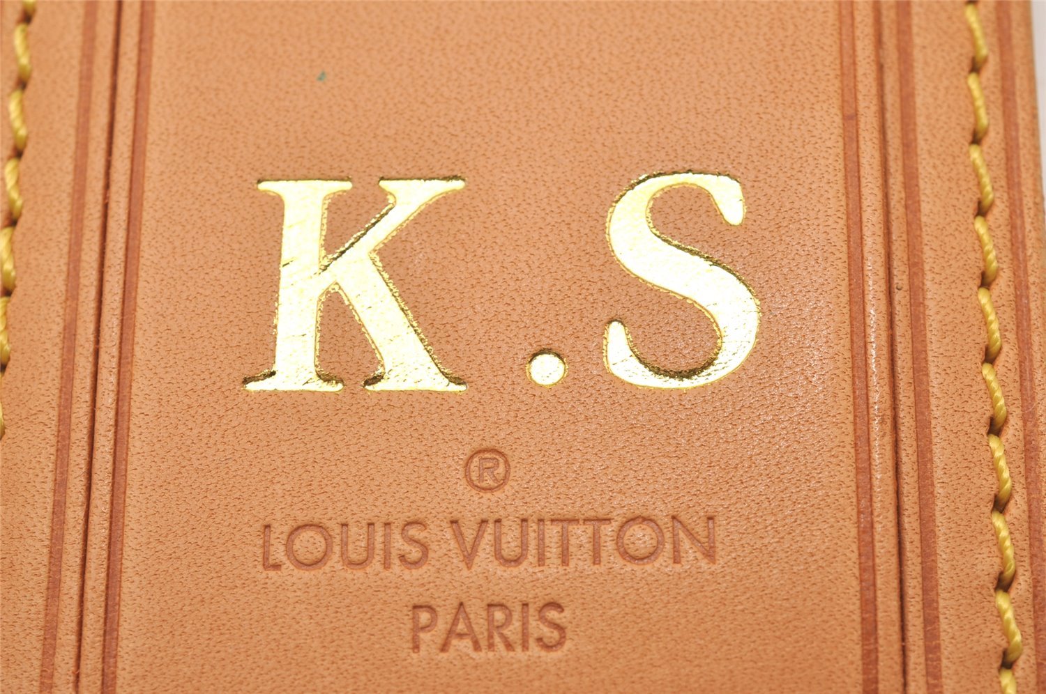 Authentic Louis Vuitton Name tag Beige 10Set LV 0772I
