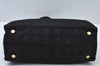Authentic CHANEL New Travel Line Shoulder Tote Bag Nylon Leather Black 0772J