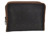 Authentic Christian Dior Honeycomb Clutch Hand Bag Purse PVC Black CD 0773J
