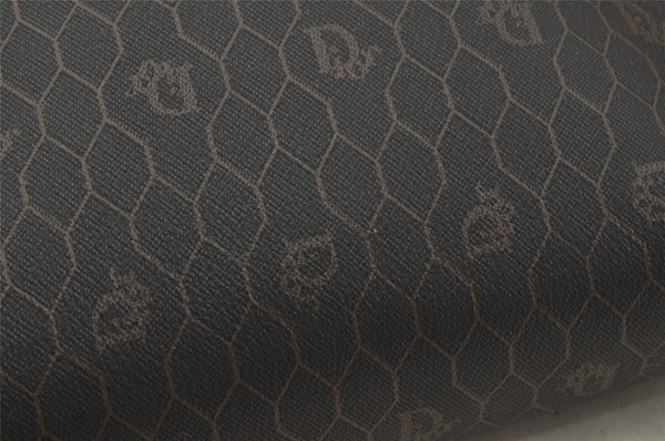 Authentic Christian Dior Honeycomb Clutch Hand Bag Purse PVC Black CD 0773J