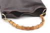 Authentic GUCCI Bamboo 2Way Shoulder Hand Bag Purse Leather Brown Junk 0773K