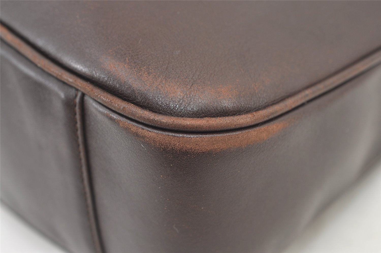 Authentic GUCCI Bamboo 2Way Shoulder Hand Bag Purse Leather Brown Junk 0773K