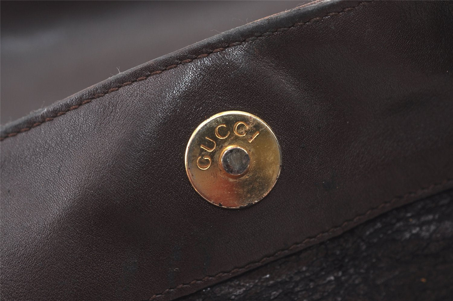 Authentic GUCCI Bamboo 2Way Shoulder Hand Bag Purse Leather Brown Junk 0773K