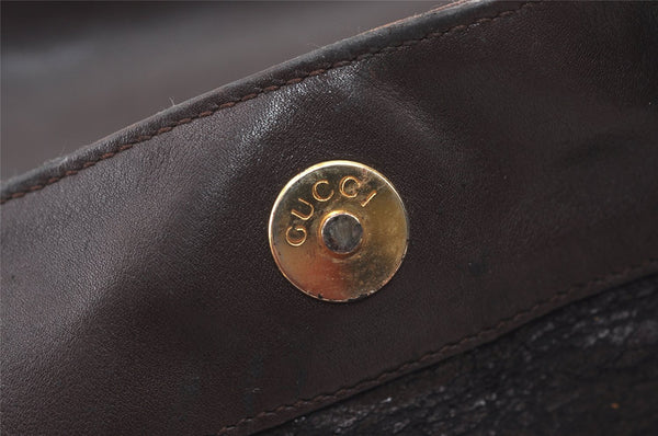 Authentic GUCCI Bamboo 2Way Shoulder Hand Bag Purse Leather Brown Junk 0773K