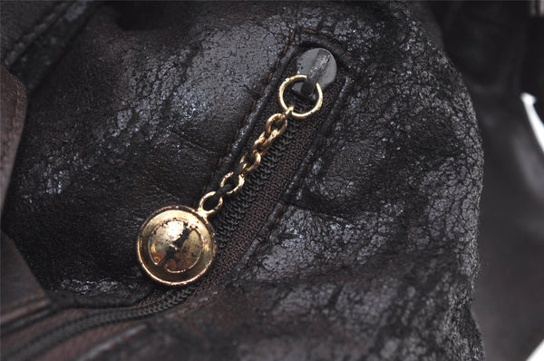 Authentic GUCCI Bamboo 2Way Shoulder Hand Bag Purse Leather Brown Junk 0773K