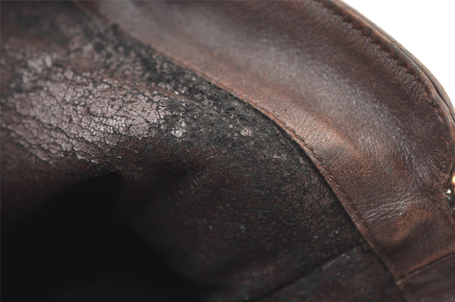 Authentic GUCCI Bamboo 2Way Shoulder Hand Bag Purse Leather Brown Junk 0773K