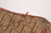 Auth Christian Dior Rasta Saddle Trotter Canvas Leather Coin Purse Brown 0774J