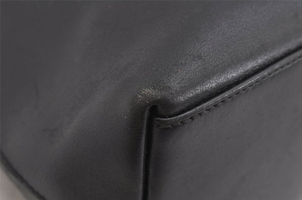 Authentic GUCCI Bamboo Shoulder Hand Bag Leather 0013008 Black Junk 0774K