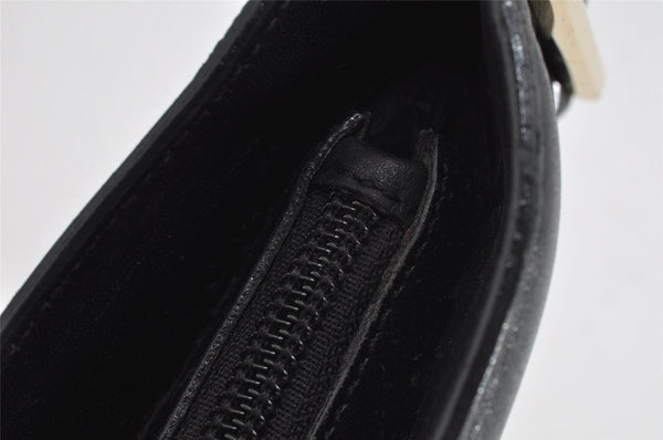 Authentic GUCCI Bamboo Shoulder Hand Bag Leather 0013008 Black Junk 0774K