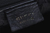 Authentic GUCCI Bamboo Shoulder Hand Bag Leather 0013008 Black Junk 0774K