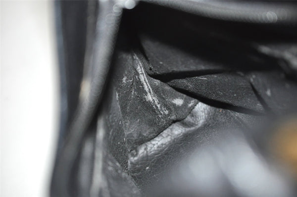 Authentic GUCCI Bamboo Shoulder Hand Bag Leather 0013008 Black Junk 0774K