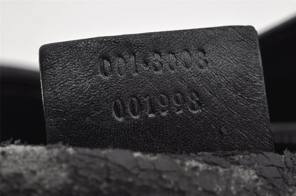 Authentic GUCCI Bamboo Shoulder Hand Bag Leather 0013008 Black Junk 0774K