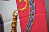 Authentic HERMES Carre 90 Scarf "Festival" Silk Red Box 0775G