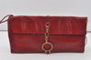 Authentic PRADA Vintage Leather Nappa Chain Shoulder Bag Purse Red 0776J