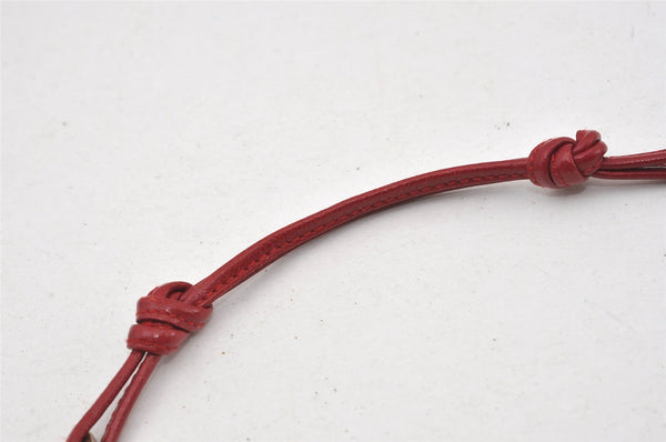 Authentic PRADA Vintage Leather Nappa Chain Shoulder Bag Purse Red 0776J