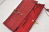 Authentic PRADA Vintage Leather Nappa Chain Shoulder Bag Purse Red 0776J