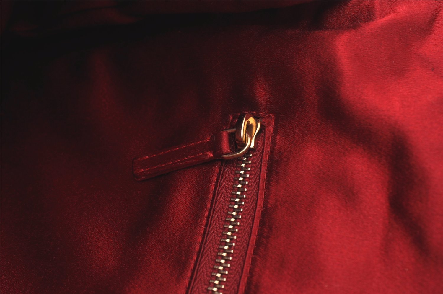 Authentic PRADA Vintage Leather Nappa Chain Shoulder Bag Purse Red 0776J