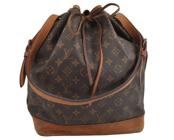 Authentic Louis Vuitton Monogram Noe Shoulder Drawstring Bag M42224 LV 0776K
