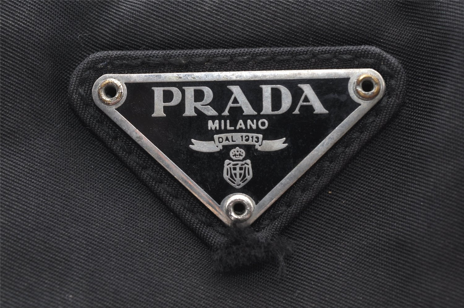 Authentic PRADA Nylon Tessuto Leather Shoulder Cross Body Bag Purse Black 0777J