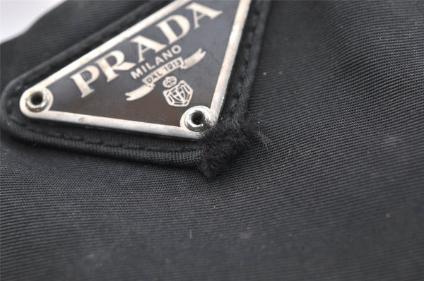 Authentic PRADA Nylon Tessuto Leather Shoulder Cross Body Bag Purse Black 0777J