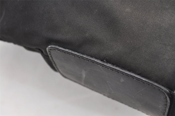 Authentic PRADA Nylon Tessuto Leather Shoulder Cross Body Bag Purse Black 0777J