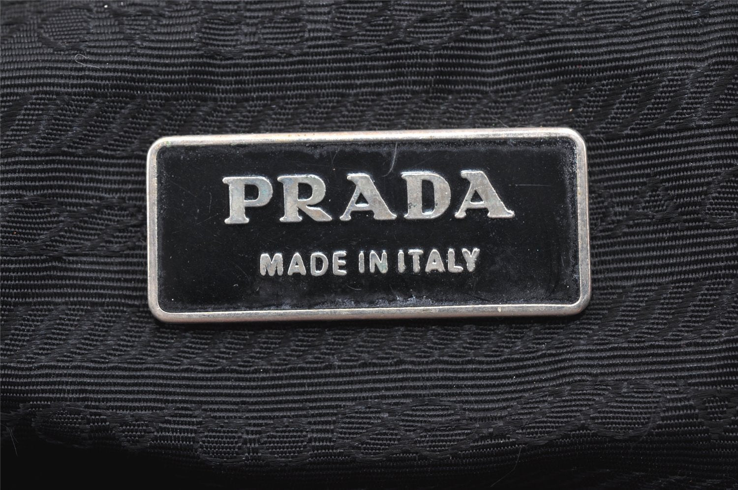 Authentic PRADA Nylon Tessuto Leather Shoulder Cross Body Bag Purse Black 0777J