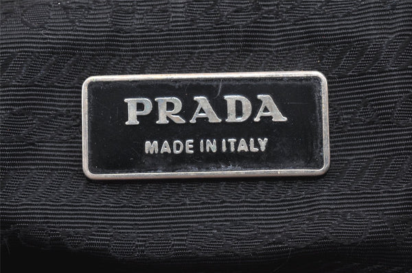 Authentic PRADA Nylon Tessuto Leather Shoulder Cross Body Bag Purse Black 0777J