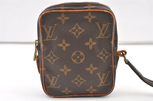 Auth Louis Vuitton Monogram Mini Poche Danube Shoulder Cross Bag M45268 LV 0777K