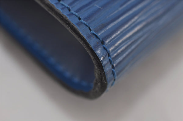 Authentic Louis Vuitton Epi Pochette Accessoires Pouch Blue M52945 LV 0778J