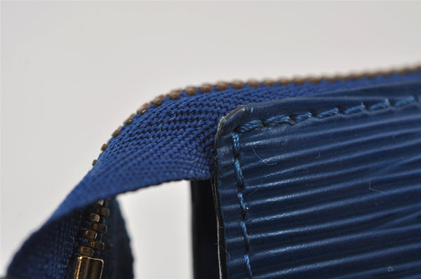 Authentic Louis Vuitton Epi Pochette Accessoires Pouch Blue M52945 LV 0778J