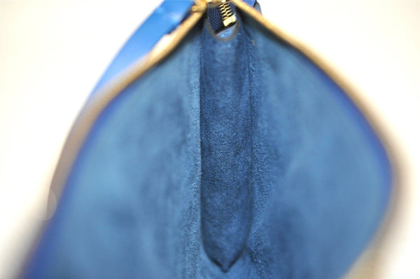 Authentic Louis Vuitton Epi Pochette Accessoires Pouch Blue M52945 LV 0778J