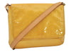 Auth Louis Vuitton Vernis Thompson Street Shoulder Bag Yellow M91071 LV 0780J