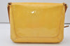 Auth Louis Vuitton Vernis Thompson Street Shoulder Bag Yellow M91071 LV 0780J