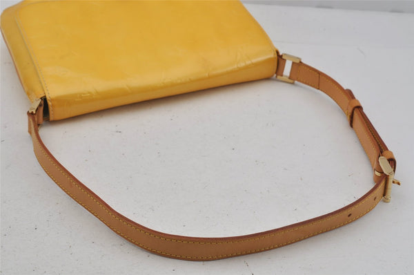 Auth Louis Vuitton Vernis Thompson Street Shoulder Bag Yellow M91071 LV 0780J