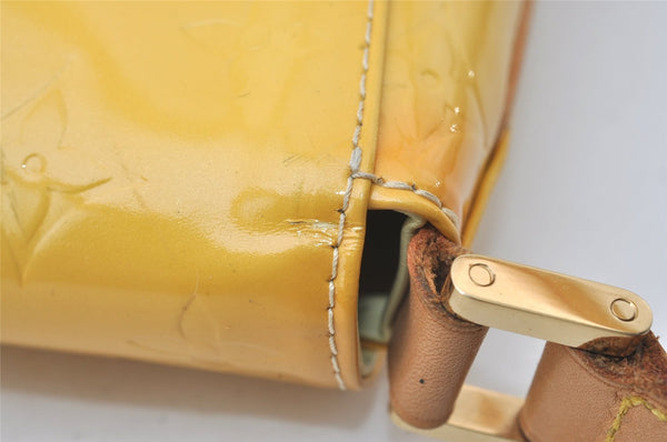 Auth Louis Vuitton Vernis Thompson Street Shoulder Bag Yellow M91071 LV 0780J