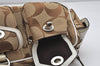 Authentic COACH Signature Shoulder Hand Bag Canvas Leather 6231 Brown 0780K