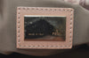 Authentic FENDI Vintage Zucchino Hand Bag Purse Canvas Leather Pink 0781I