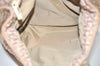 Authentic FENDI Vintage Zucchino Hand Bag Purse Canvas Leather Pink 0781I