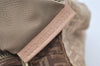 Authentic FENDI Vintage Zucchino Hand Bag Purse Canvas Leather Pink 0781I