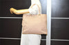 Authentic FENDI Vintage Zucchino Hand Bag Purse Canvas Leather Pink 0781I